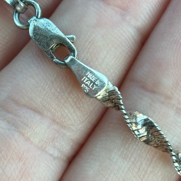 INTERGEM Vintage 925 Sterling Silver & Gold Two Tone Twisted Chain Necklace - Picture 7 of 8